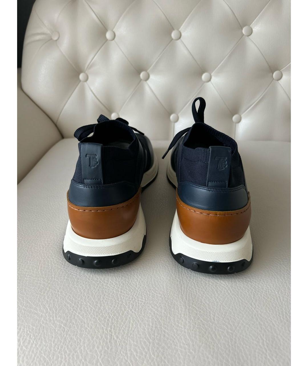 TOD'S Синие низкие кроссовки / кеды, фото 4