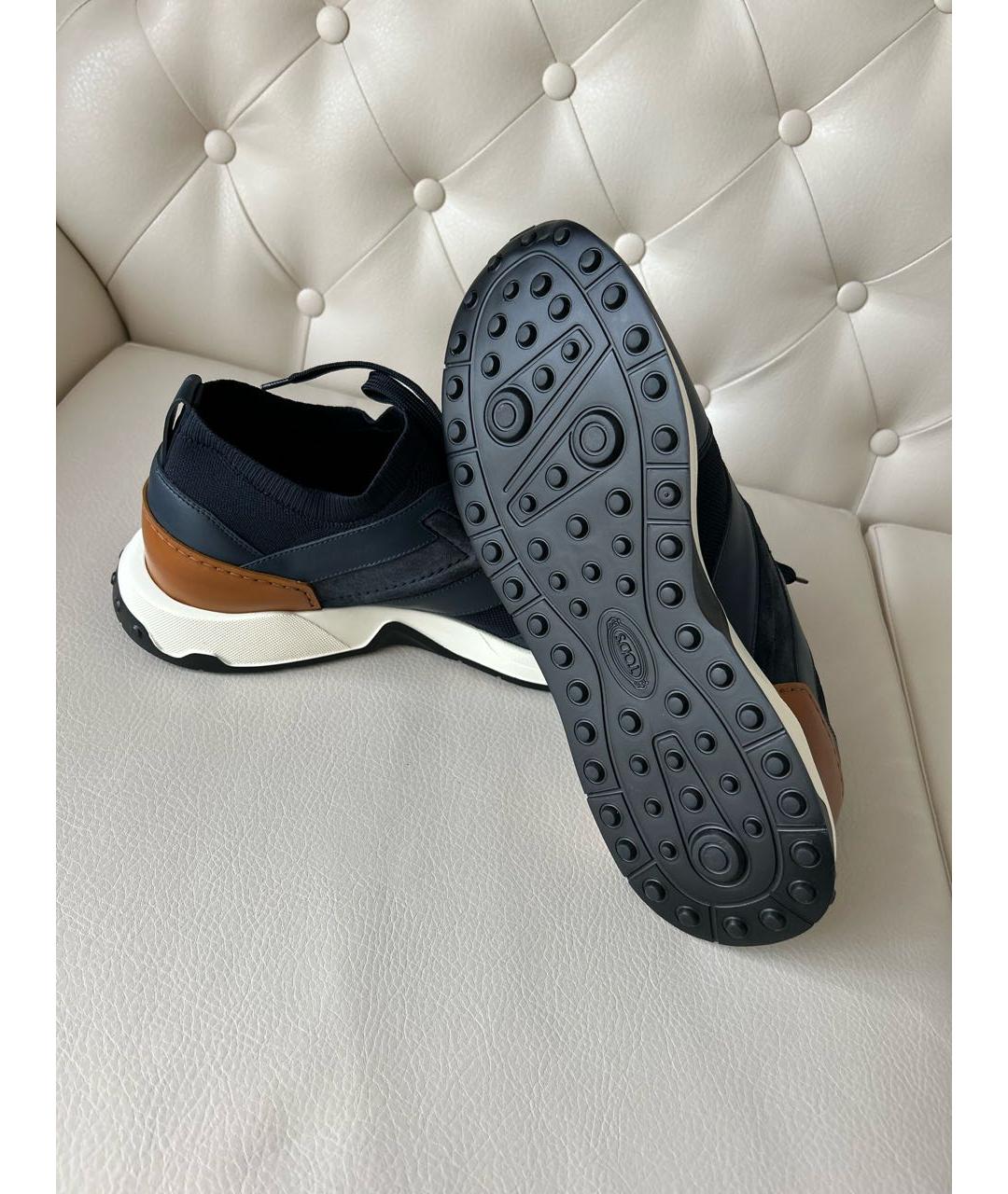 TOD'S Синие низкие кроссовки / кеды, фото 6