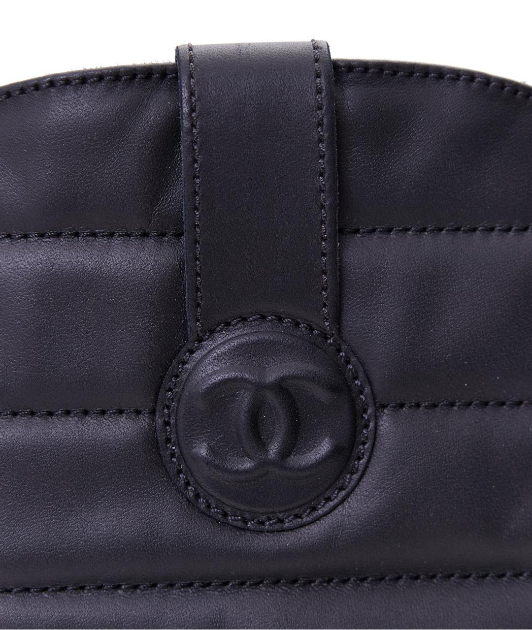 CHANEL Черные кожаные сапоги, фото 6