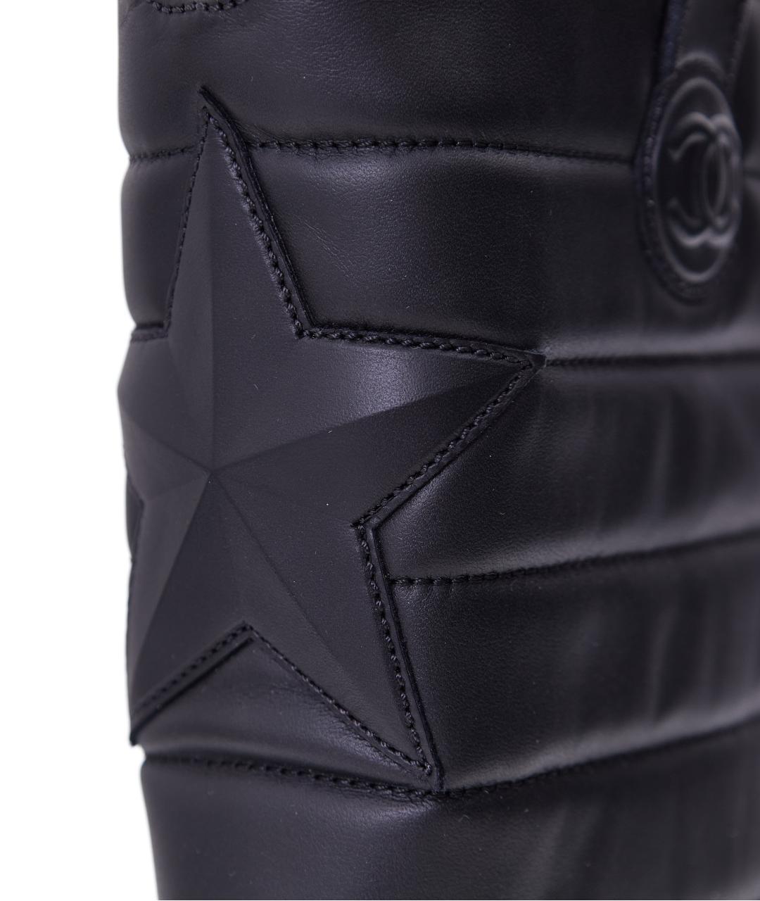 CHANEL Черные кожаные сапоги, фото 5