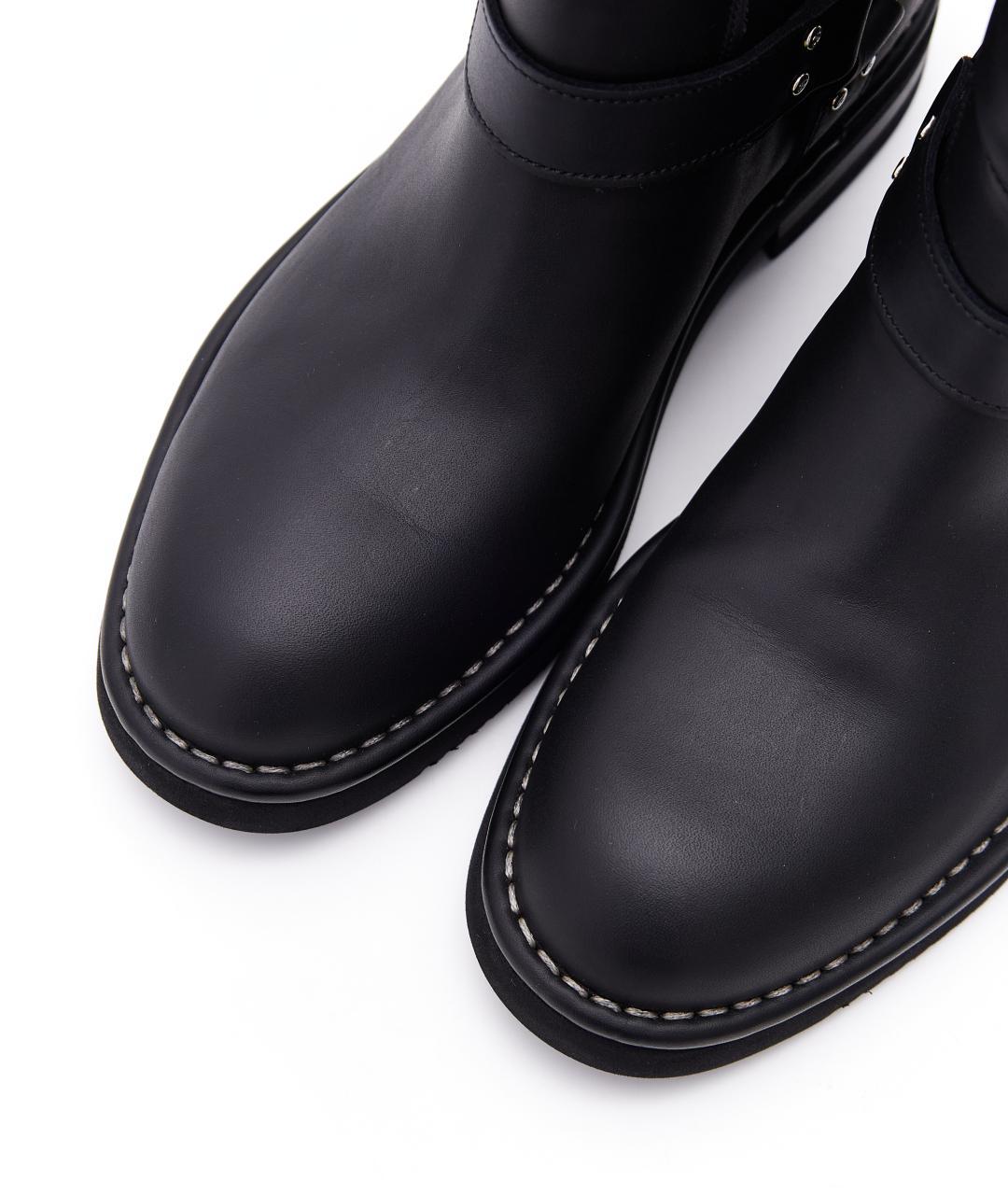 CHANEL Черные кожаные сапоги, фото 9