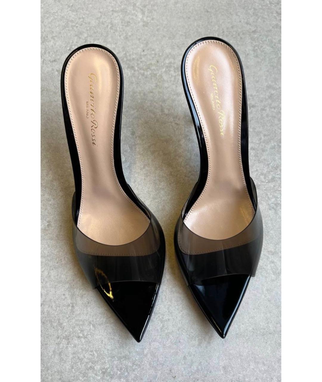 GIANVITO ROSSI Черные кожаные мюли, фото 2