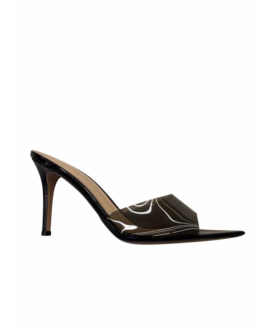 GIANVITO ROSSI Черные кожаные мюли, фото 1