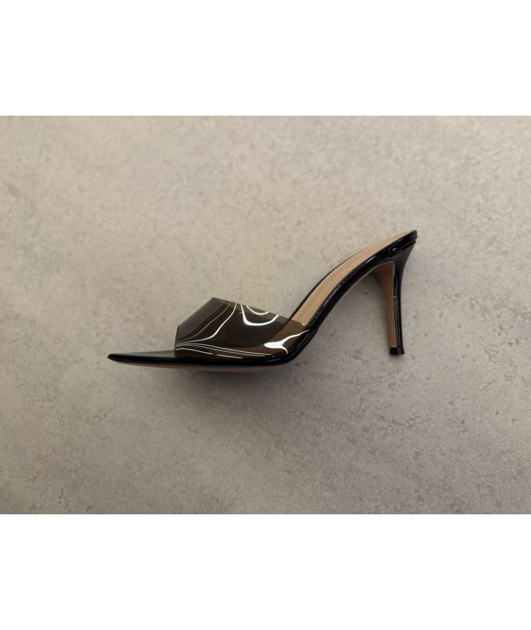 GIANVITO ROSSI Черные кожаные мюли, фото 4