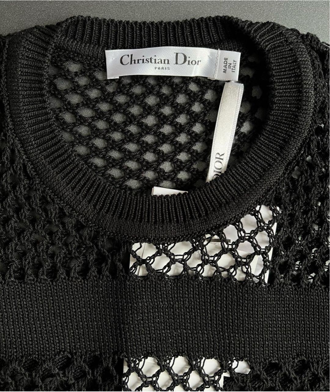 CHRISTIAN DIOR Черный хлопковый джемпер / свитер, фото 3