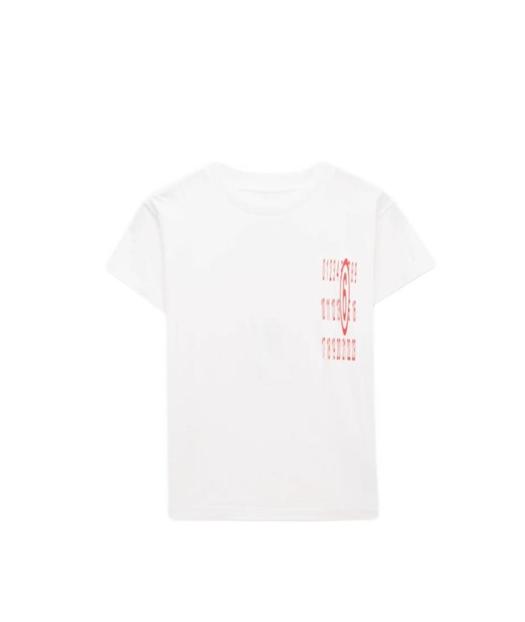 MM6 MAISON MARGIELA Белая хлопковая футболка, фото 1