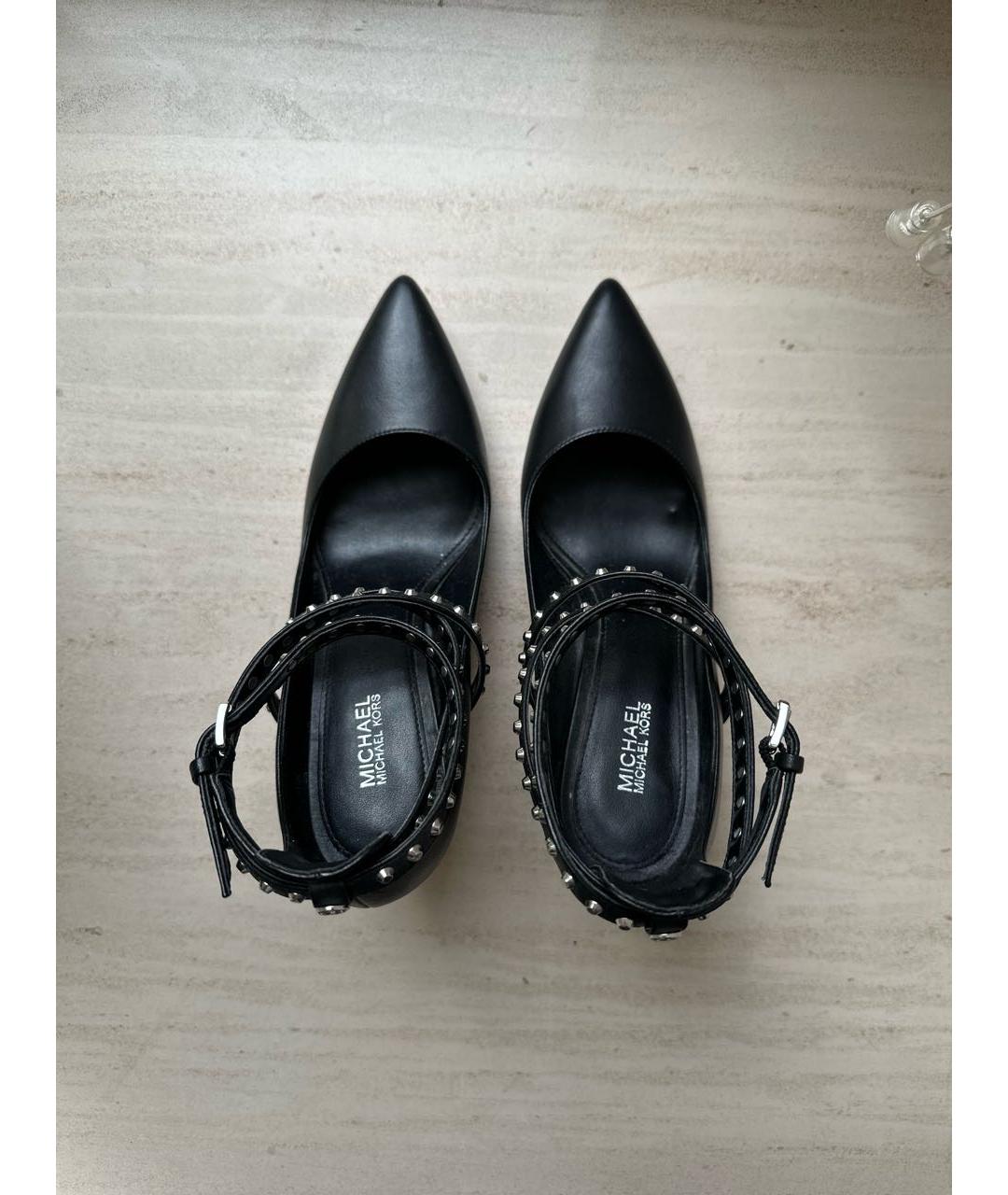 MICHAEL MICHAEL KORS Черные кожаные туфли, фото 3