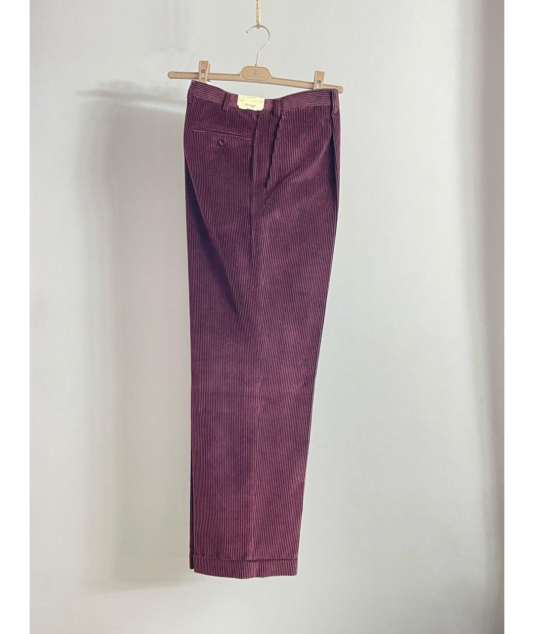 BRIONI Бордовые хлопковые брюки чинос, фото 3