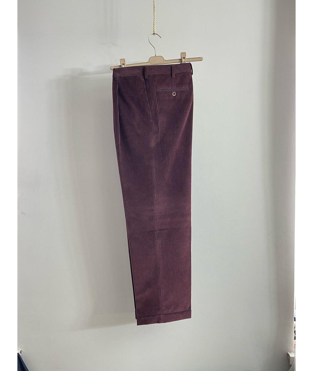 BRIONI Бордовые хлопковые брюки чинос, фото 2