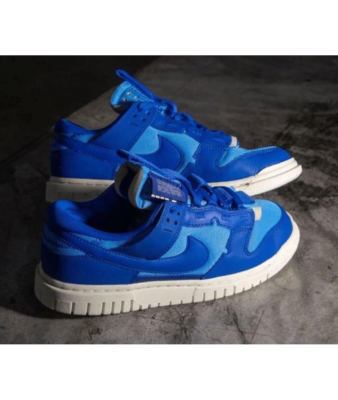 NIKE Синие текстильные низкие кроссовки / кеды, фото 7
