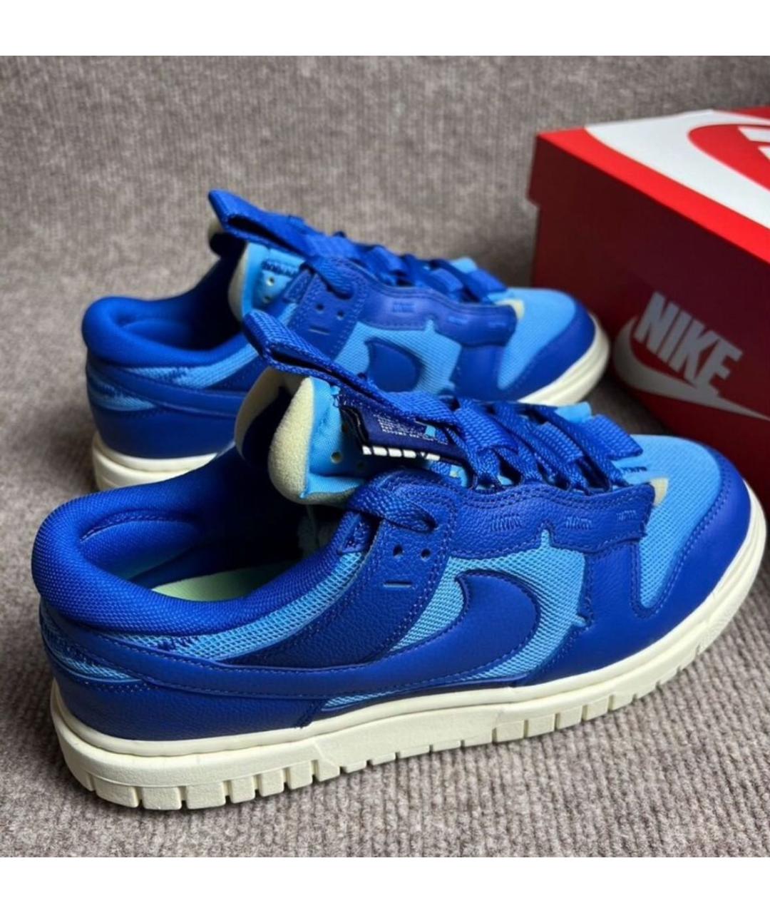 NIKE Синие текстильные низкие кроссовки / кеды, фото 6