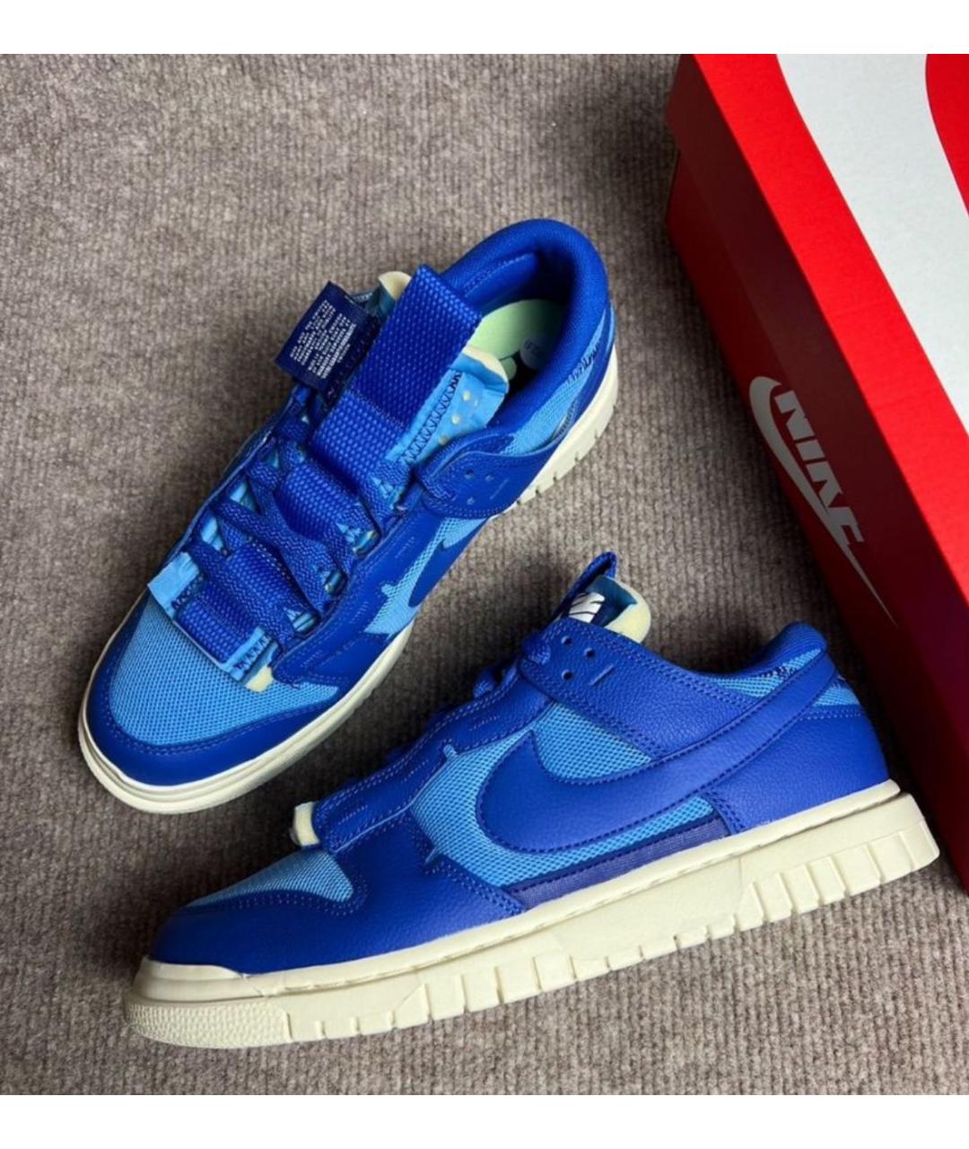 NIKE Синие текстильные низкие кроссовки / кеды, фото 8
