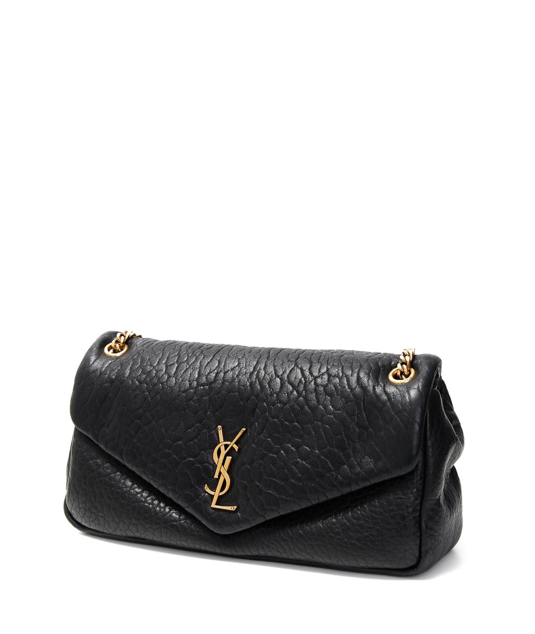 LOUIS VUITTON Черная кожаная сумка через плечо, фото 2