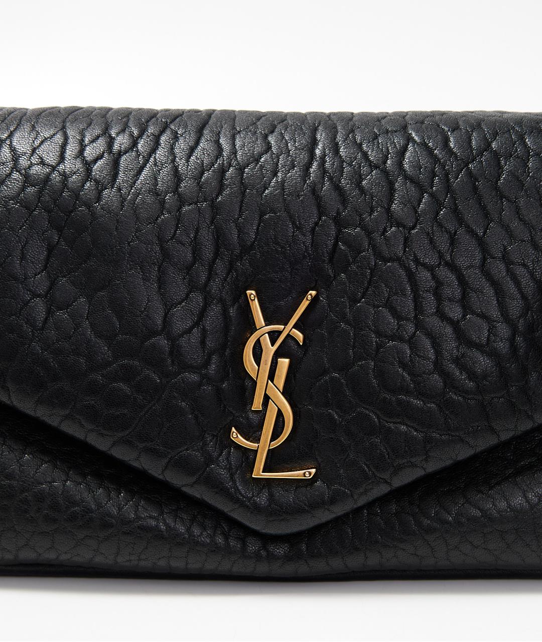 LOUIS VUITTON Черная кожаная сумка через плечо, фото 5