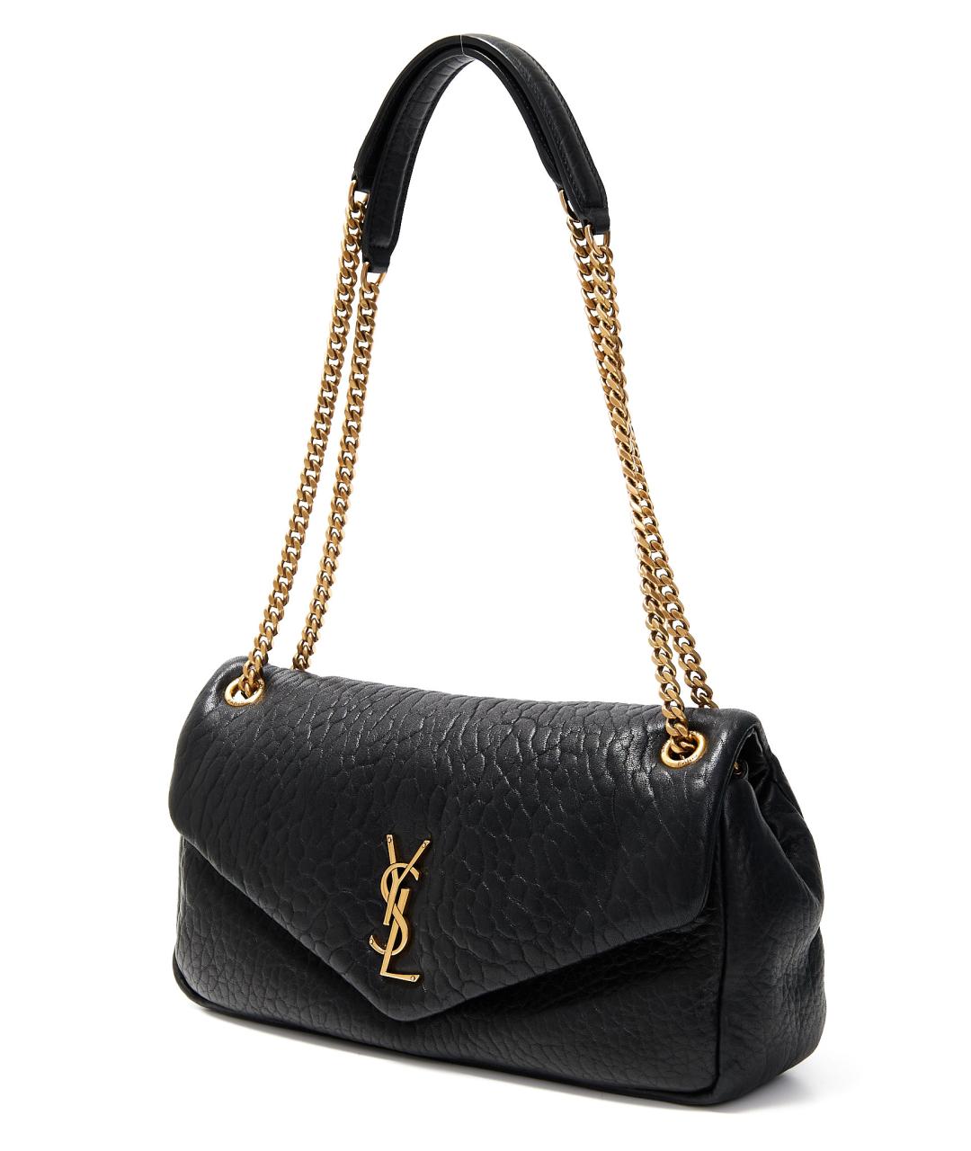 LOUIS VUITTON Черная кожаная сумка через плечо, фото 4