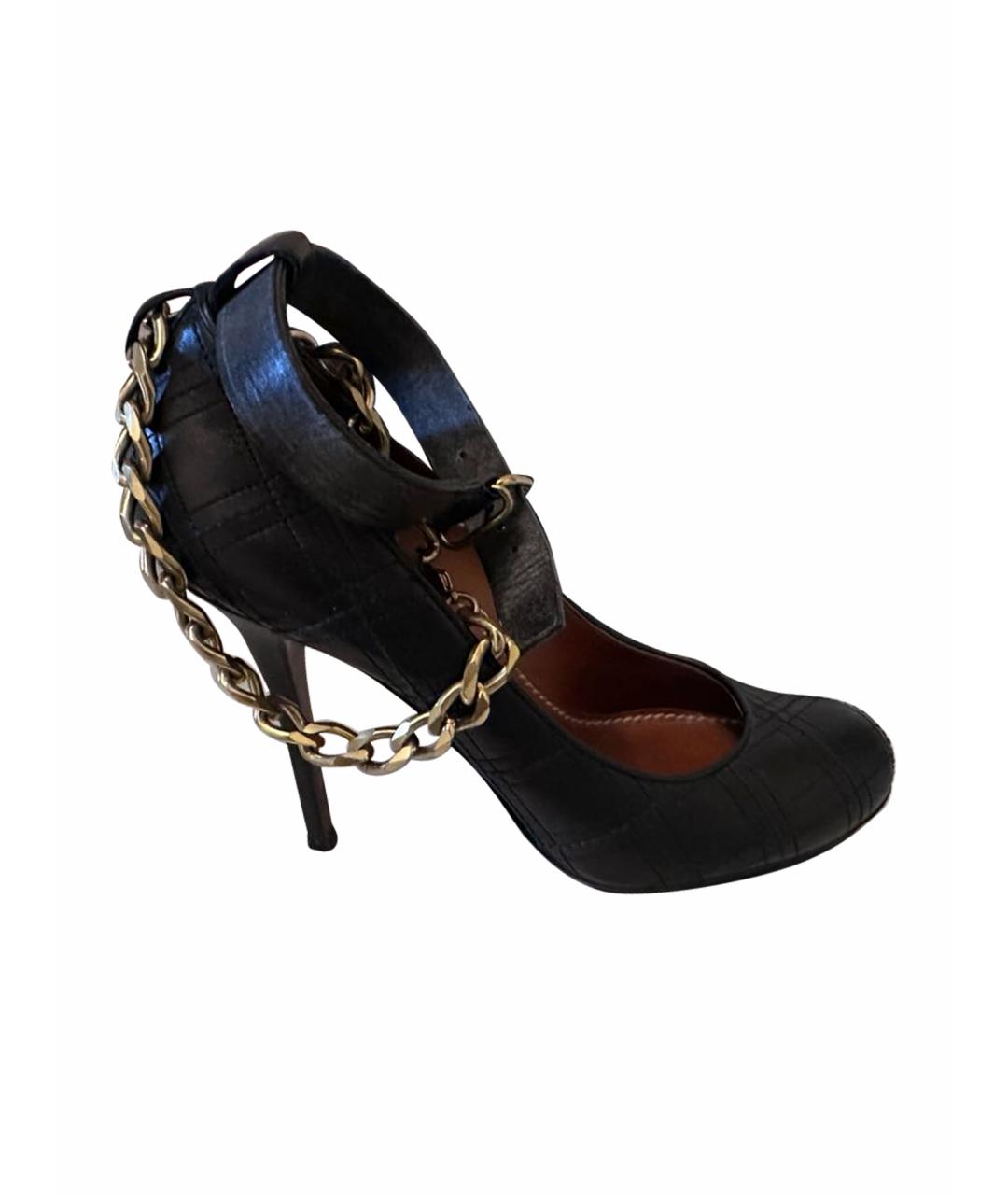LANVIN Черные кожаные туфли, фото 1