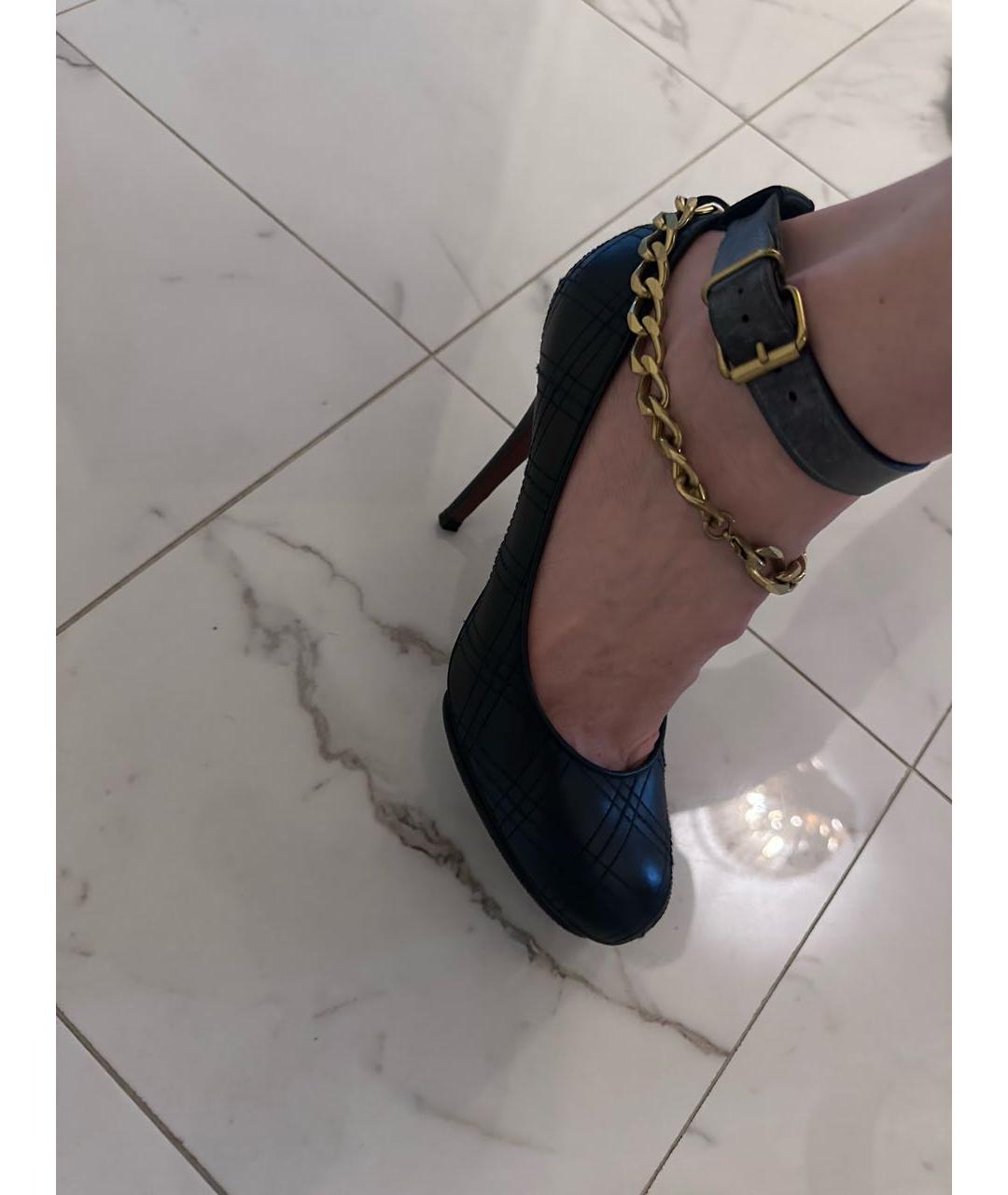 LANVIN Черные кожаные туфли, фото 7