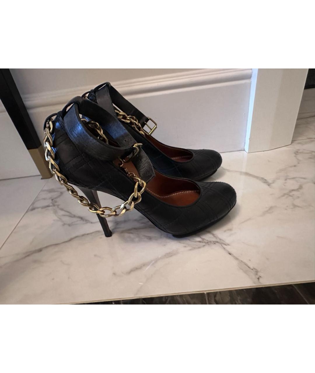 LANVIN Черные кожаные туфли, фото 9