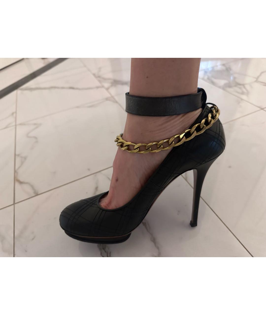 LANVIN Черные кожаные туфли, фото 5