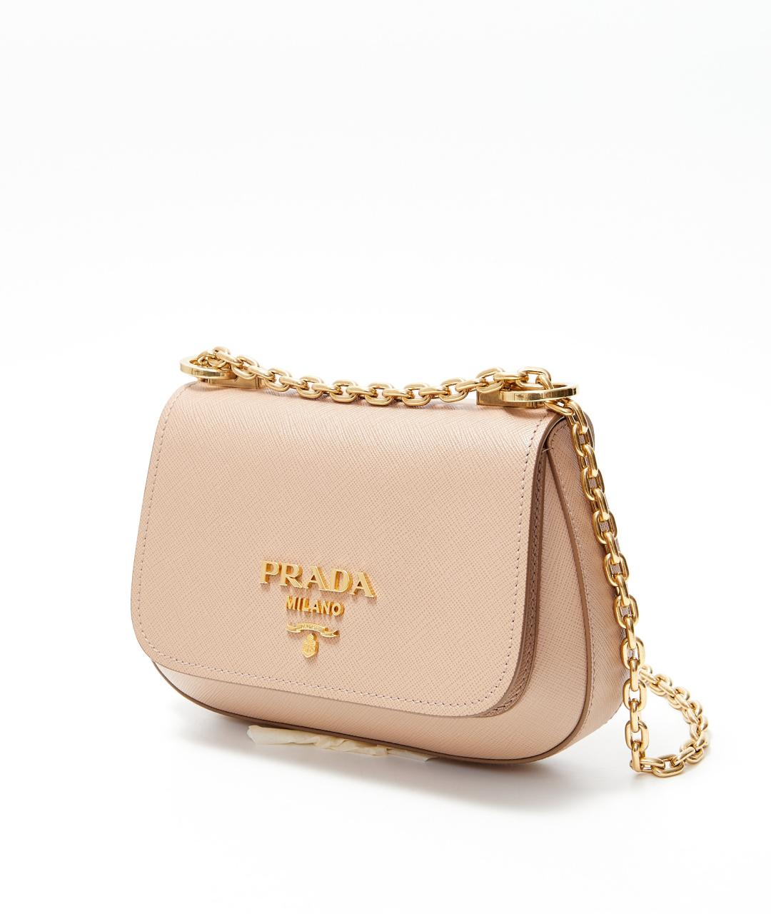 PRADA Бежевая кожаная сумка через плечо, фото 2