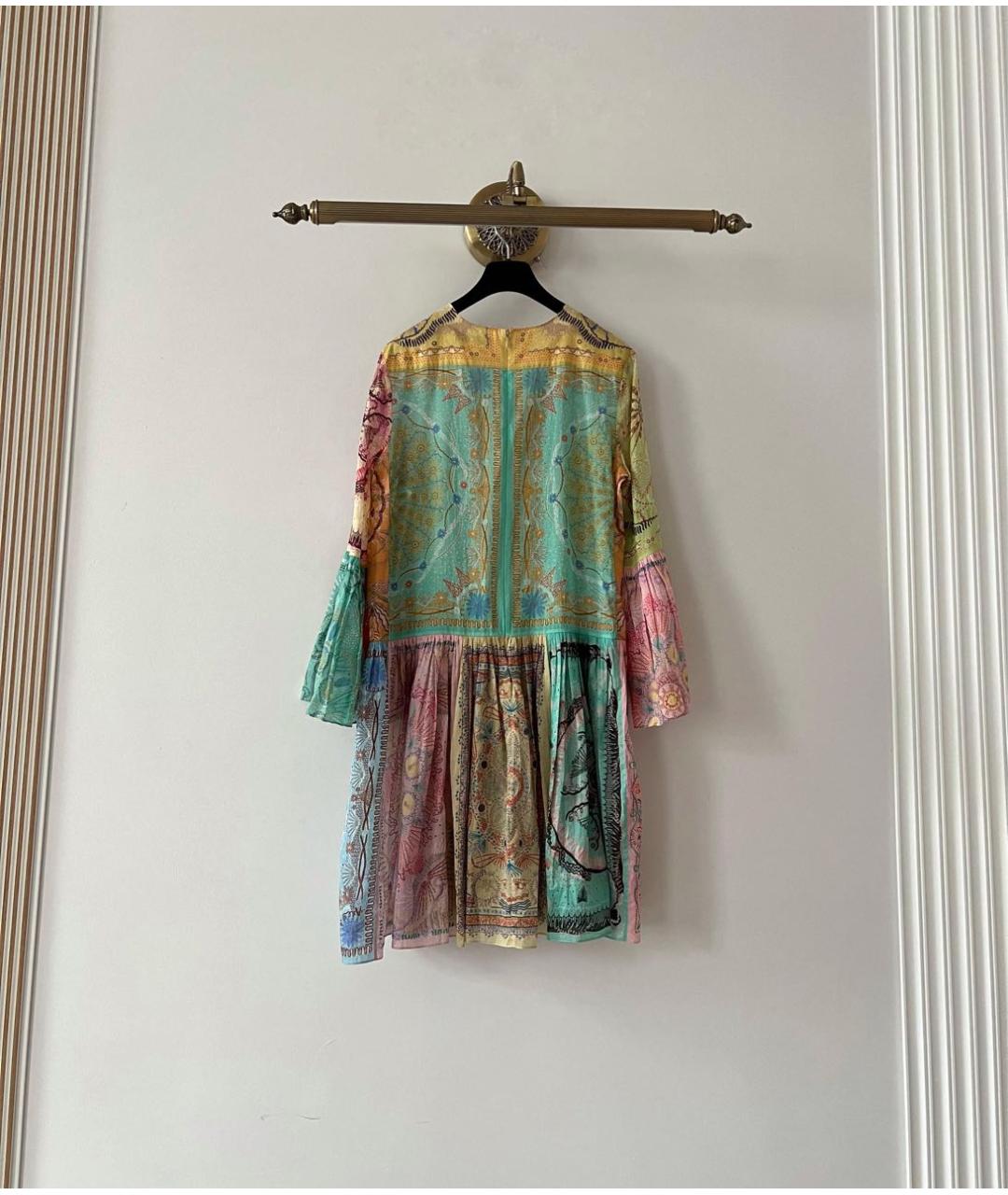 CHRISTIAN DIOR Мульти хлопковое повседневное платье, фото 2
