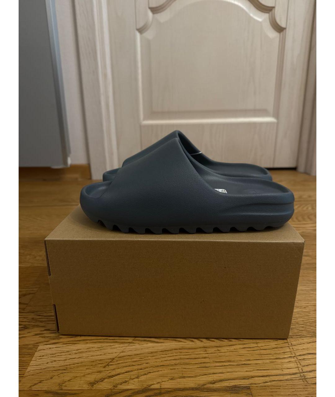 ADIDAS YEEZY Синие резиновые шлепанцы, фото 5