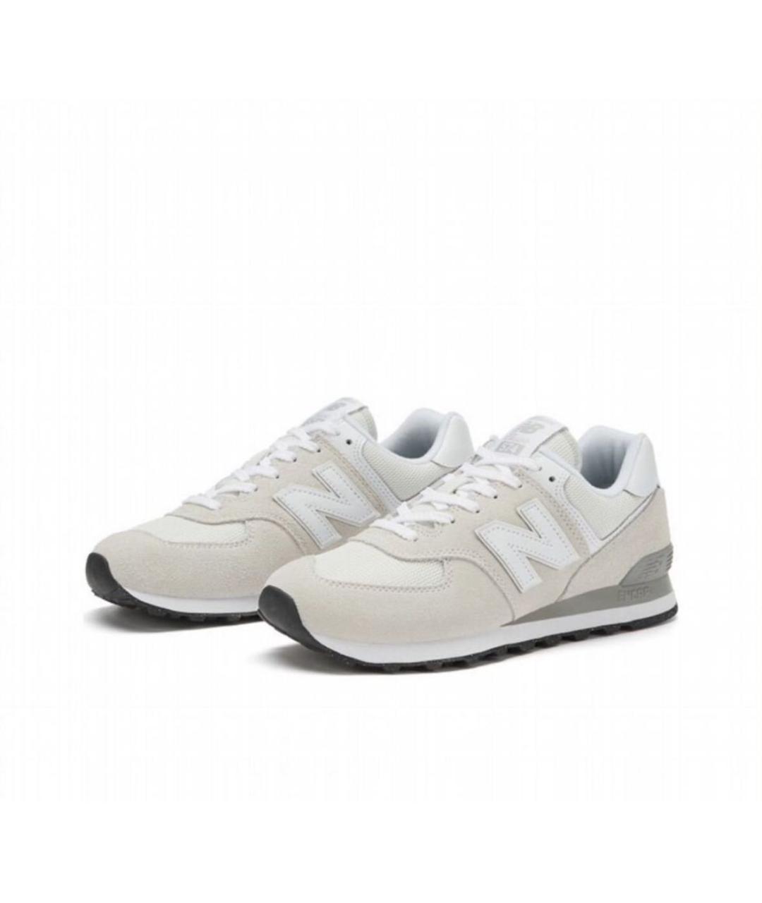NEW BALANCE Бежевые замшевые кроссовки, фото 2