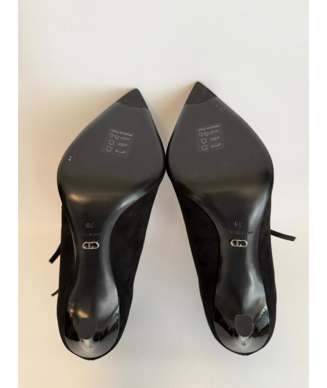 CHRISTIAN DIOR Черные замшевые туфли, фото 3