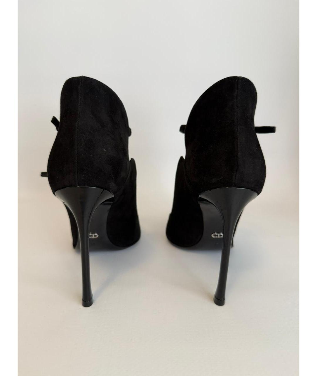 CHRISTIAN DIOR Черные замшевые туфли, фото 4