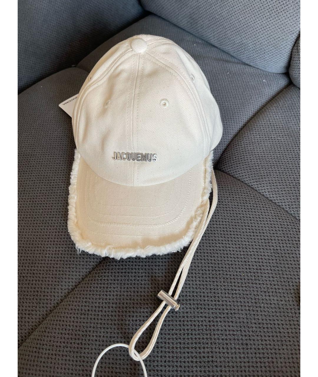 JACQUEMUS Белая хлопковая кепка, фото 3