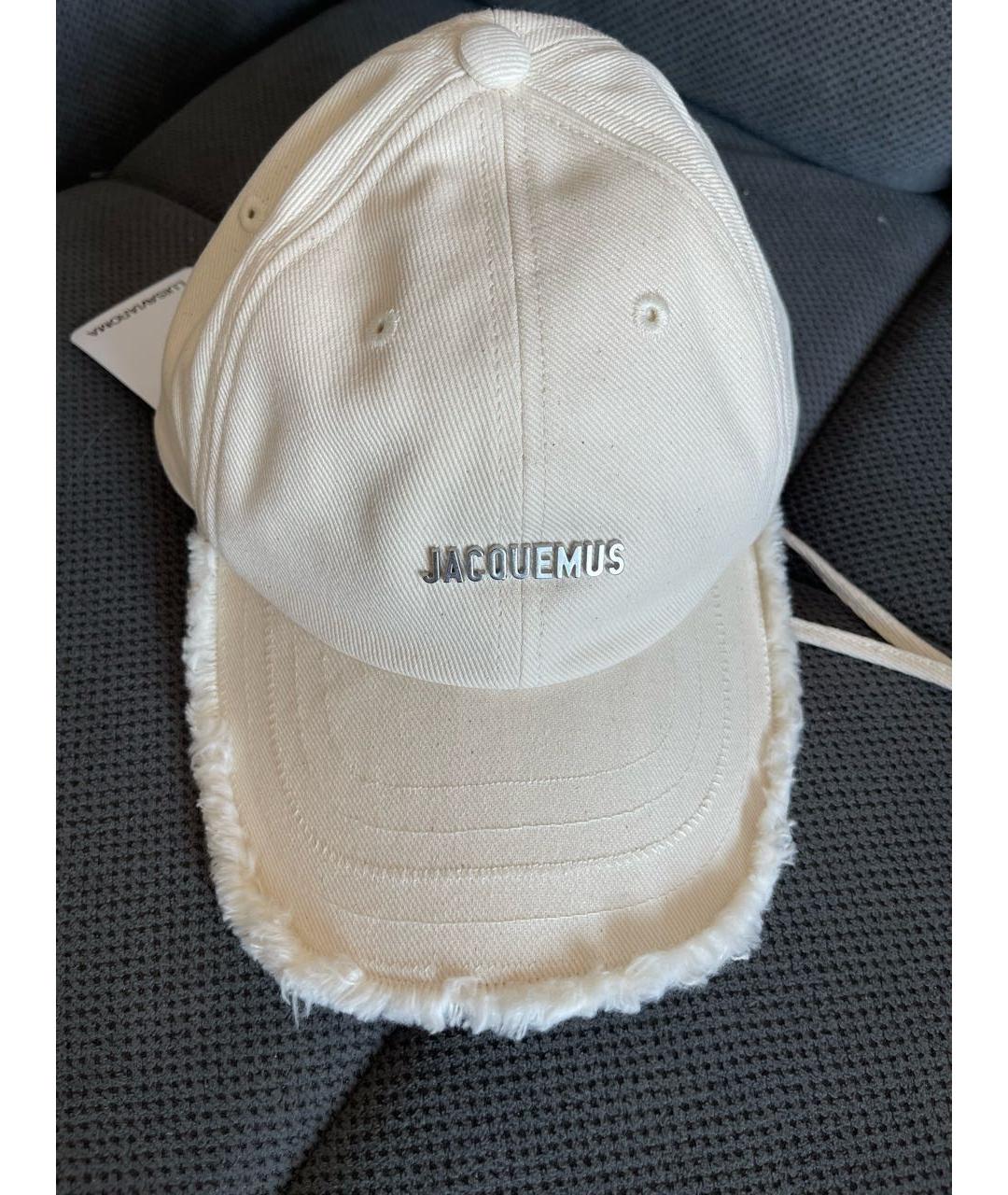 JACQUEMUS Белая хлопковая кепка, фото 2