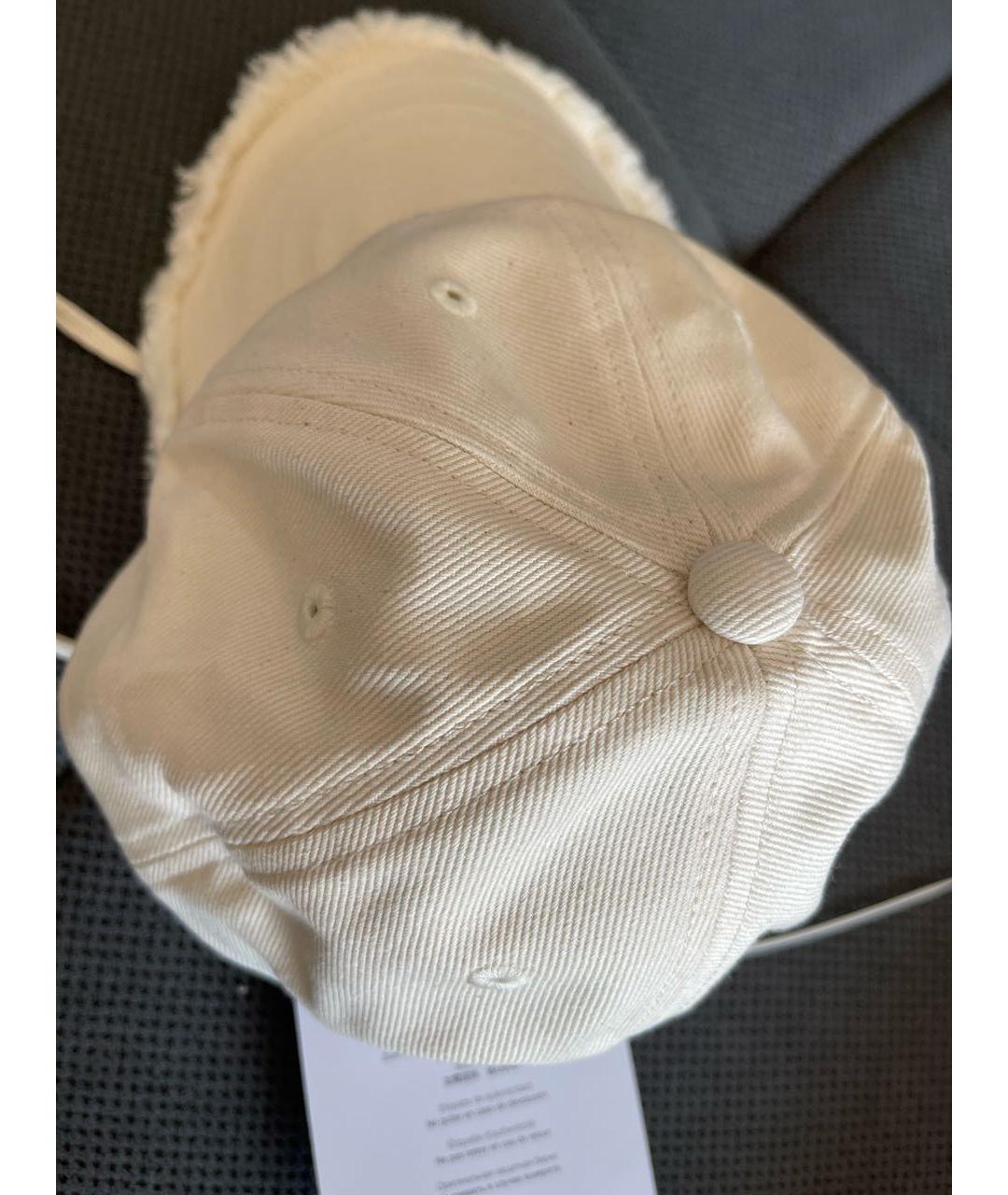 JACQUEMUS Белая хлопковая кепка, фото 8