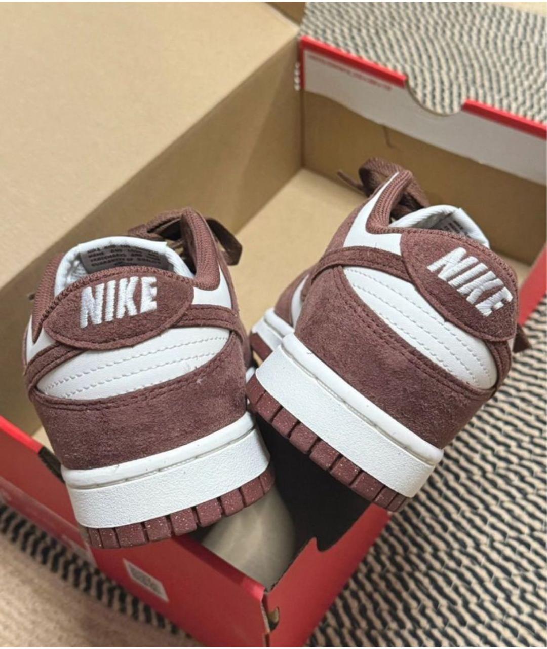 NIKE Бордовые замшевые кроссовки, фото 6