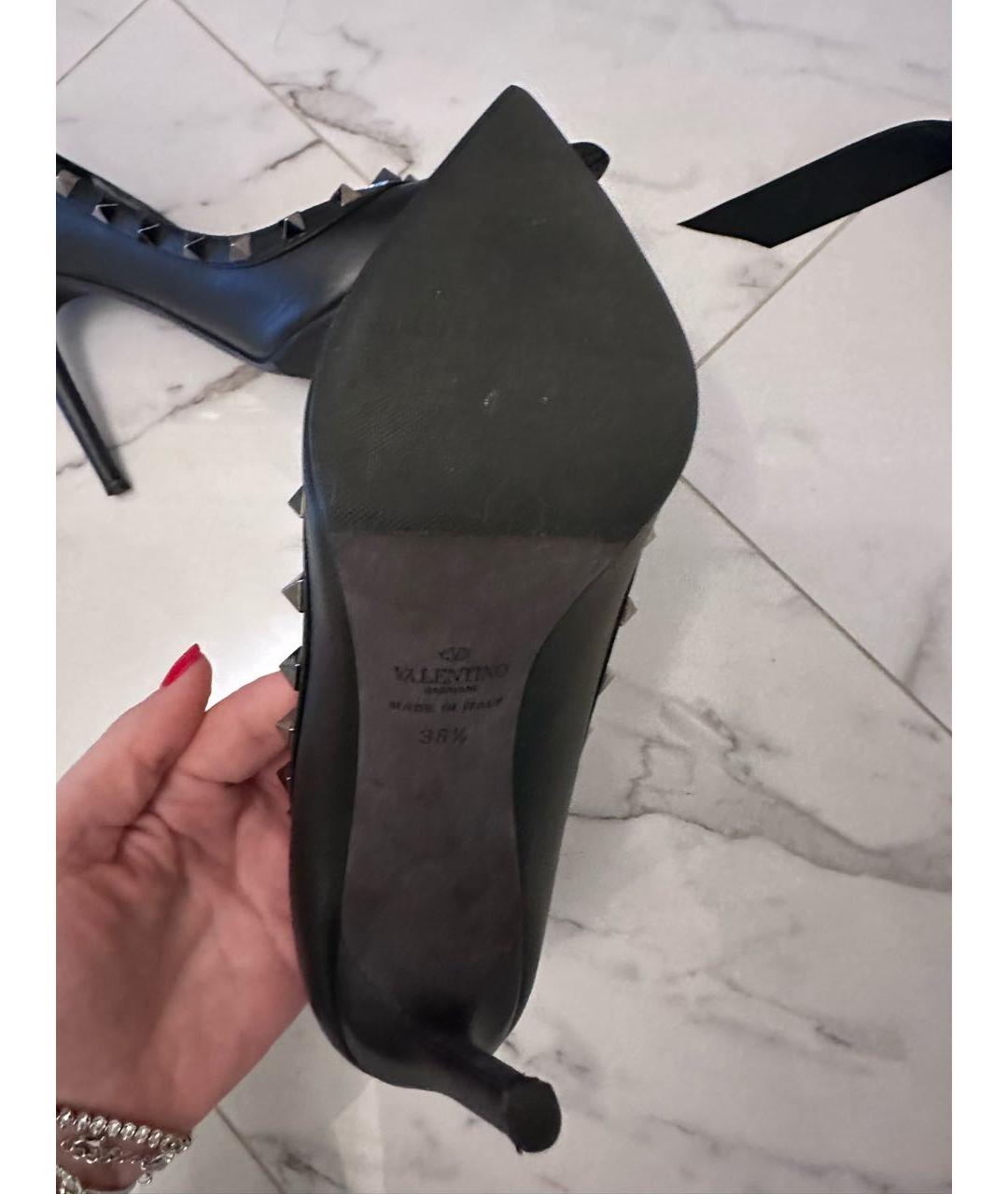VALENTINO Черные кожаные туфли, фото 4