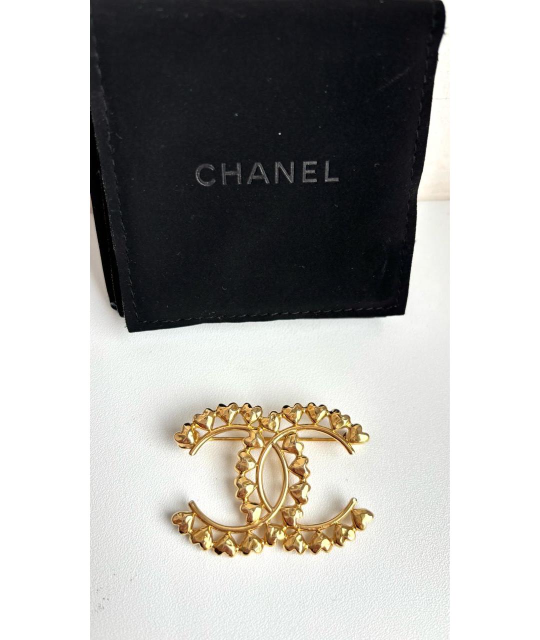 CHANEL Золотая металлическая булавка / брошь, фото 5
