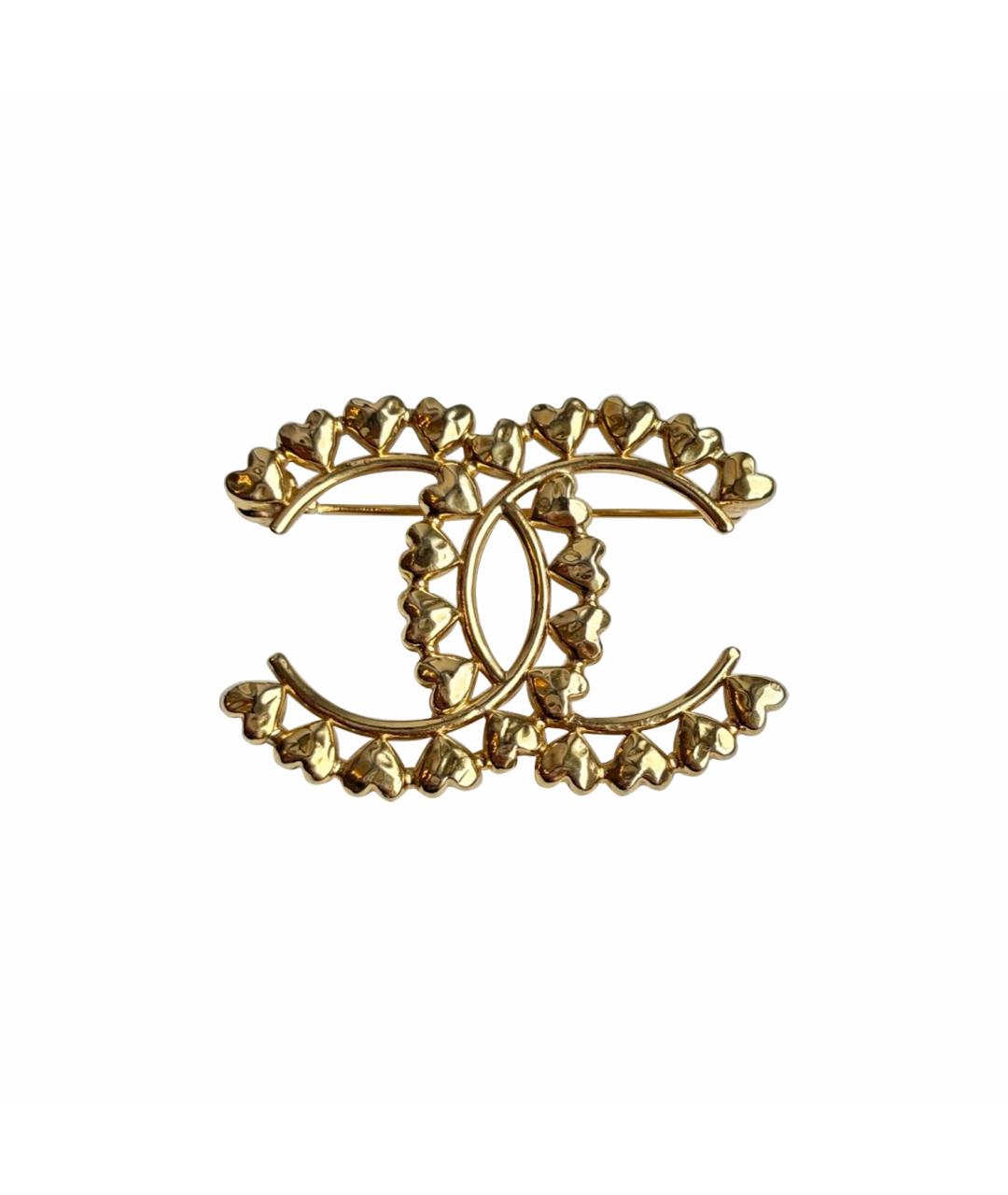 CHANEL Золотая металлическая булавка / брошь, фото 1