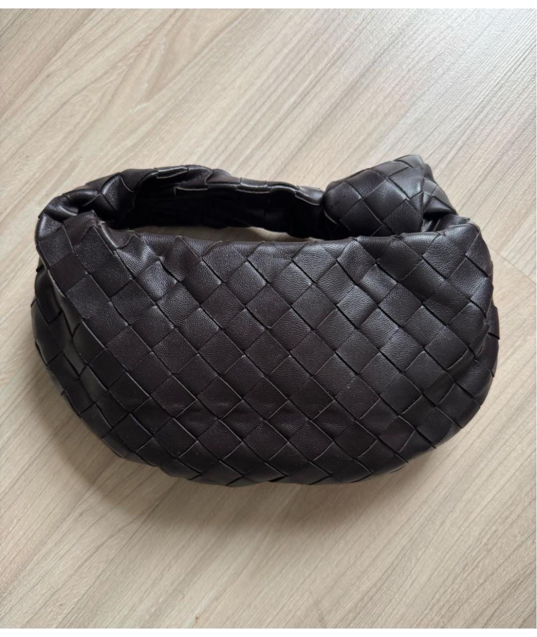 BOTTEGA VENETA Коричневая кожаная сумка с короткими ручками, фото 2