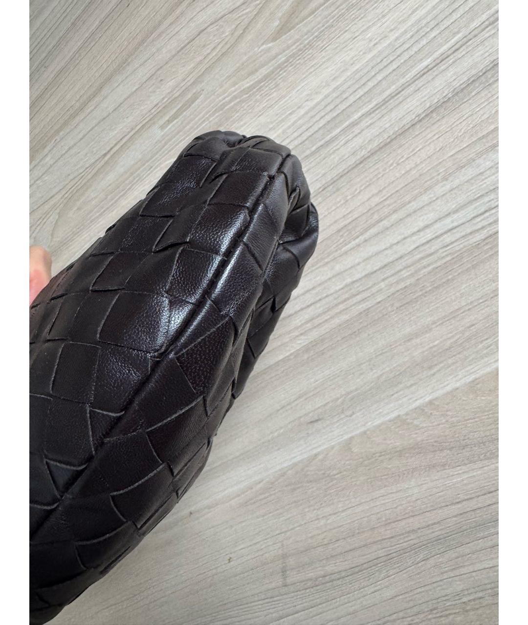 BOTTEGA VENETA Коричневая кожаная сумка с короткими ручками, фото 3