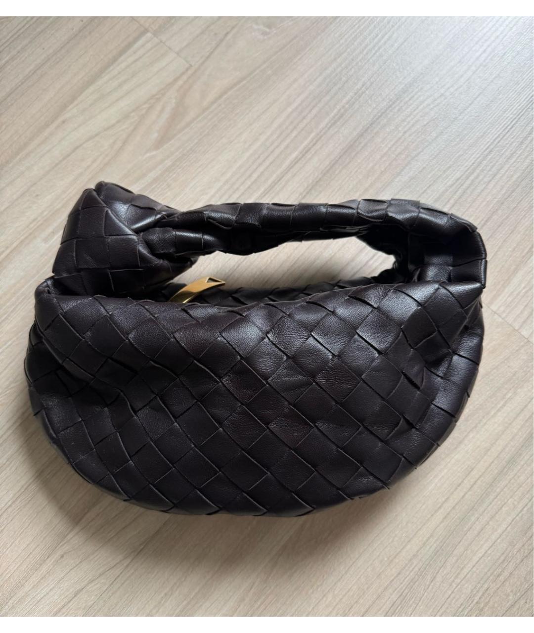 BOTTEGA VENETA Коричневая кожаная сумка с короткими ручками, фото 7