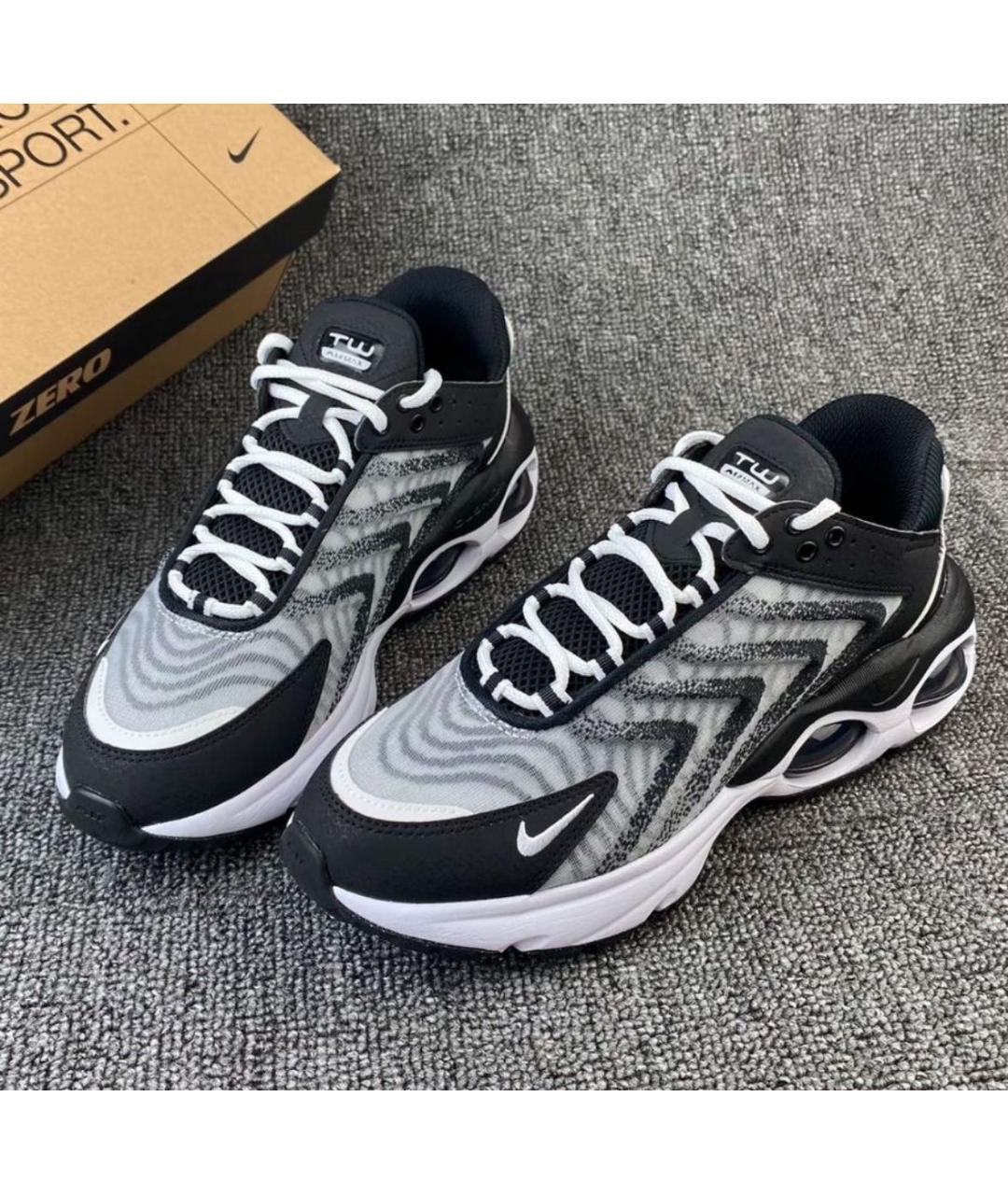 NIKE Черные текстильные низкие кроссовки / кеды, фото 8
