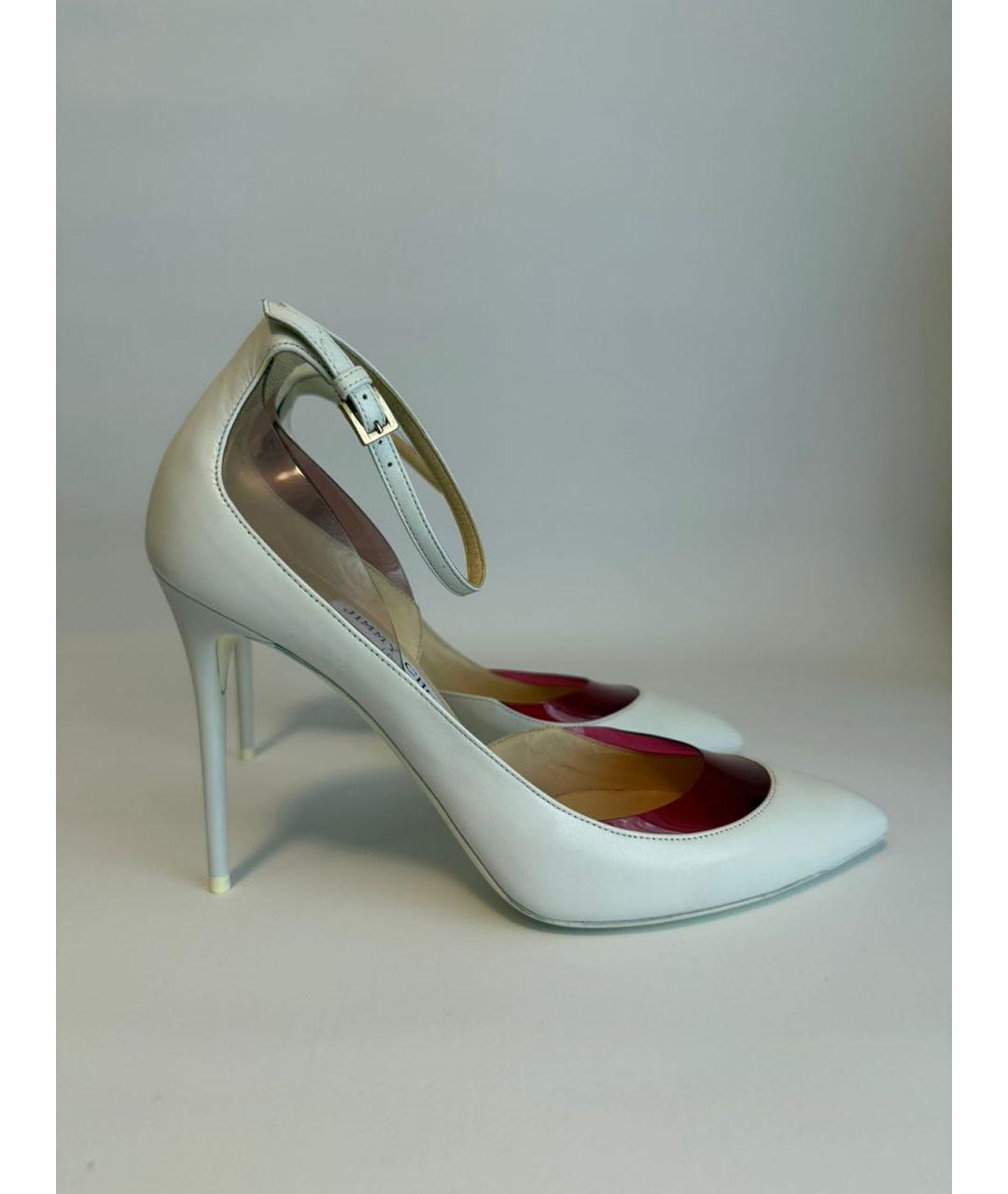 JIMMY CHOO Белые кожаные туфли, фото 6