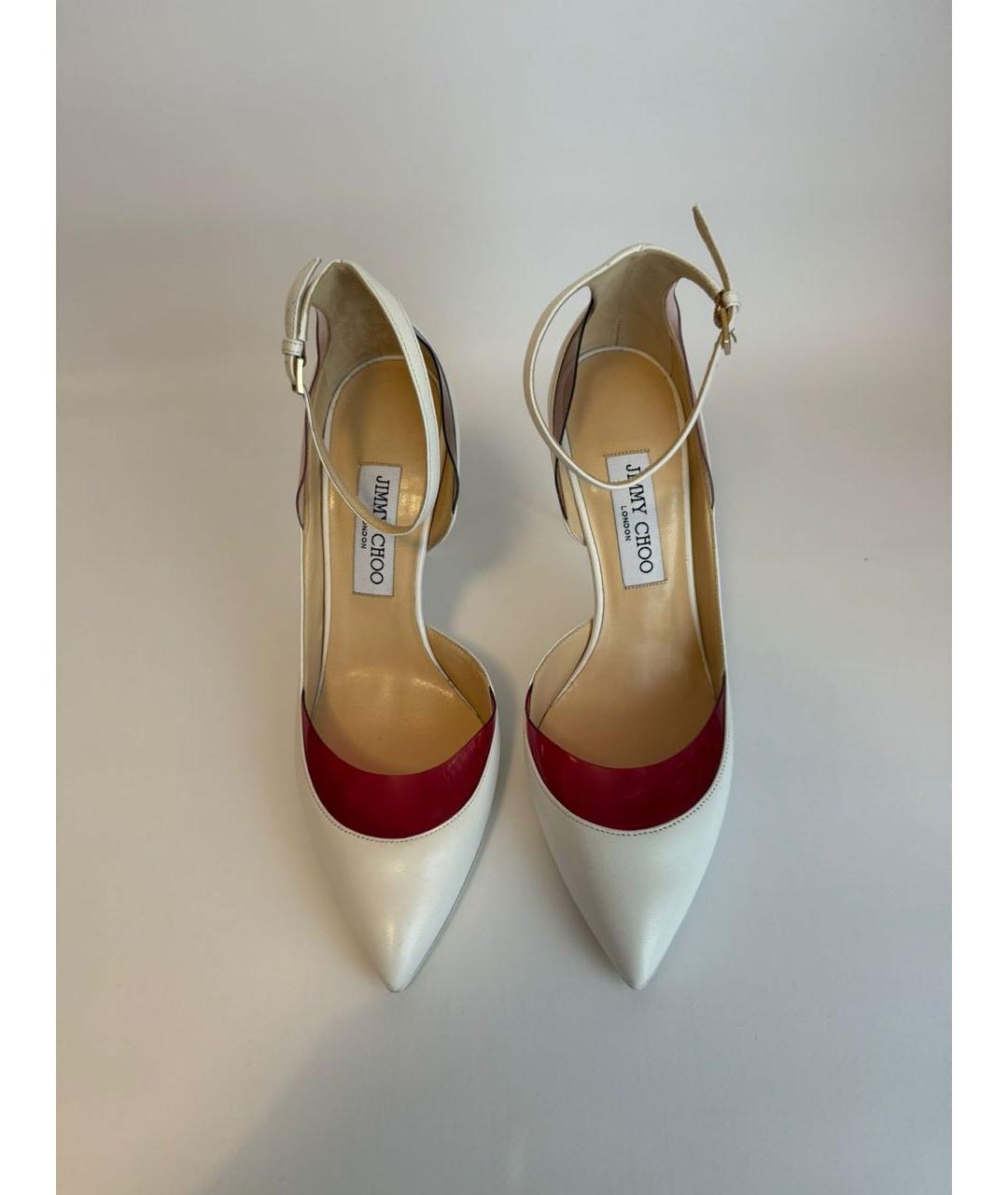 JIMMY CHOO Белые кожаные туфли, фото 2