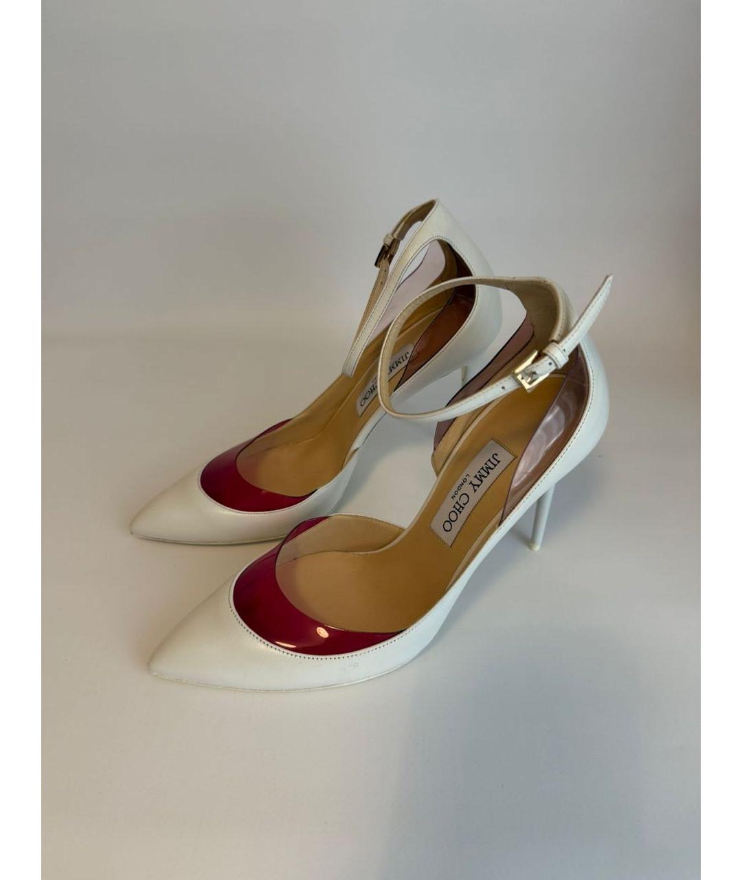 JIMMY CHOO Белые кожаные туфли, фото 5