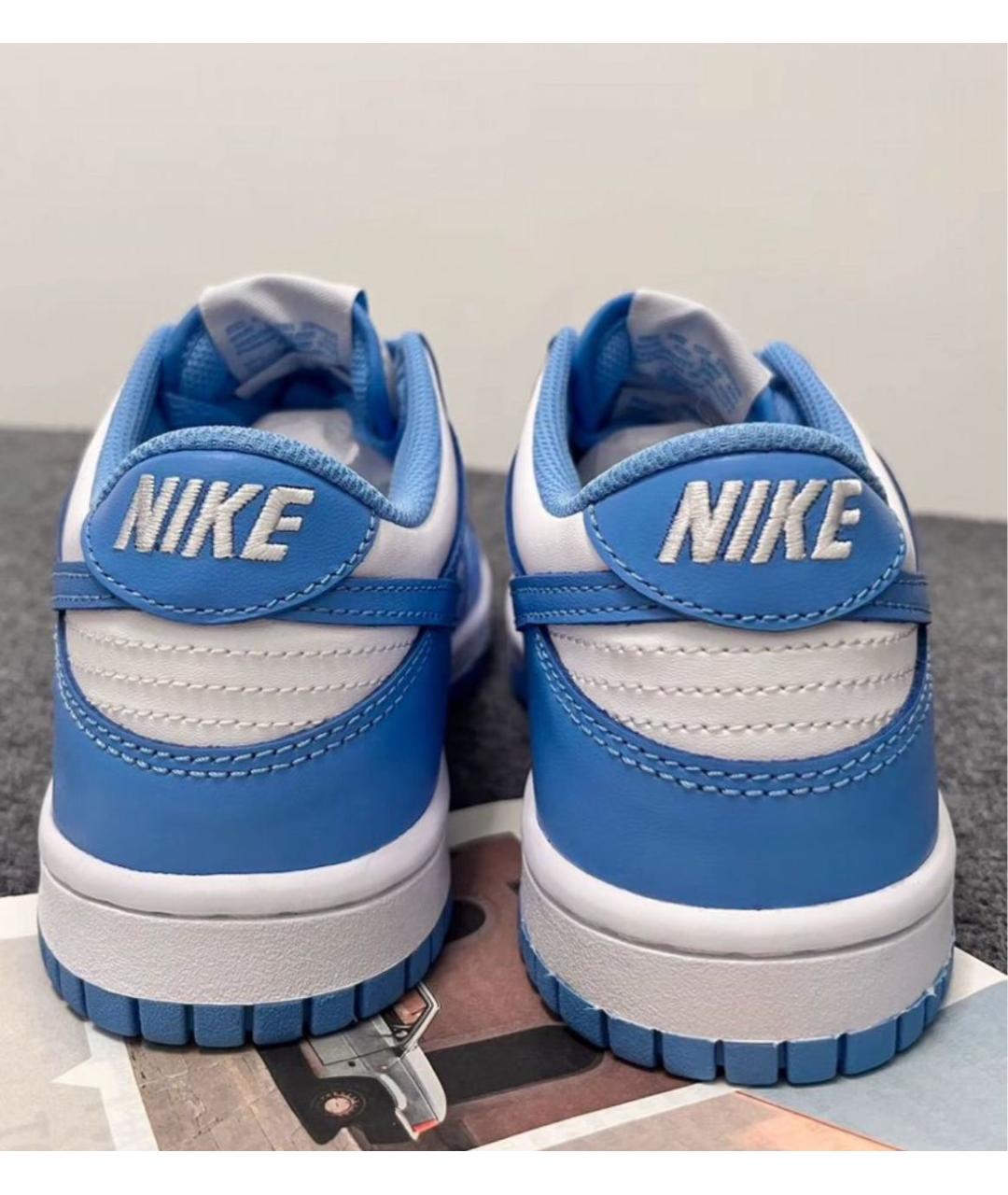 NIKE Голубые кожаные кроссовки, фото 5