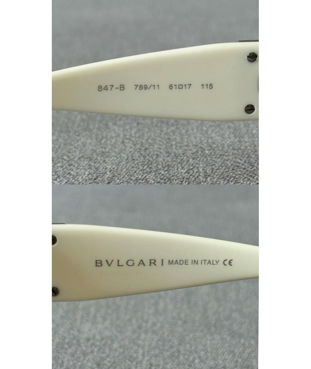 BVLGARI Розовые металлические солнцезащитные очки, фото 7