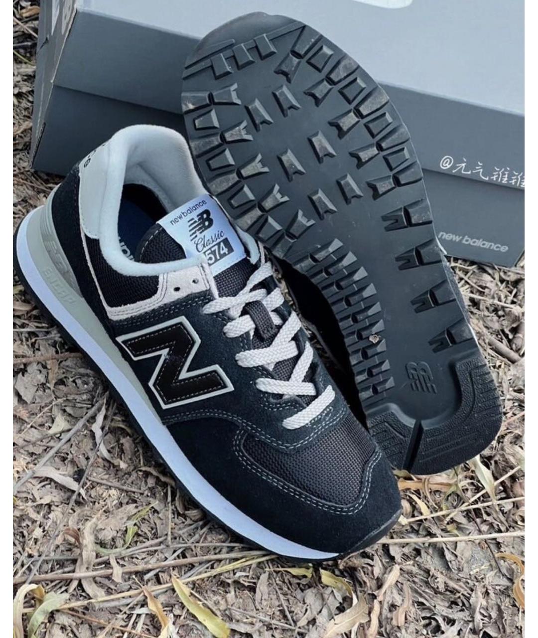 NEW BALANCE Черные замшевые низкие кроссовки / кеды, фото 6