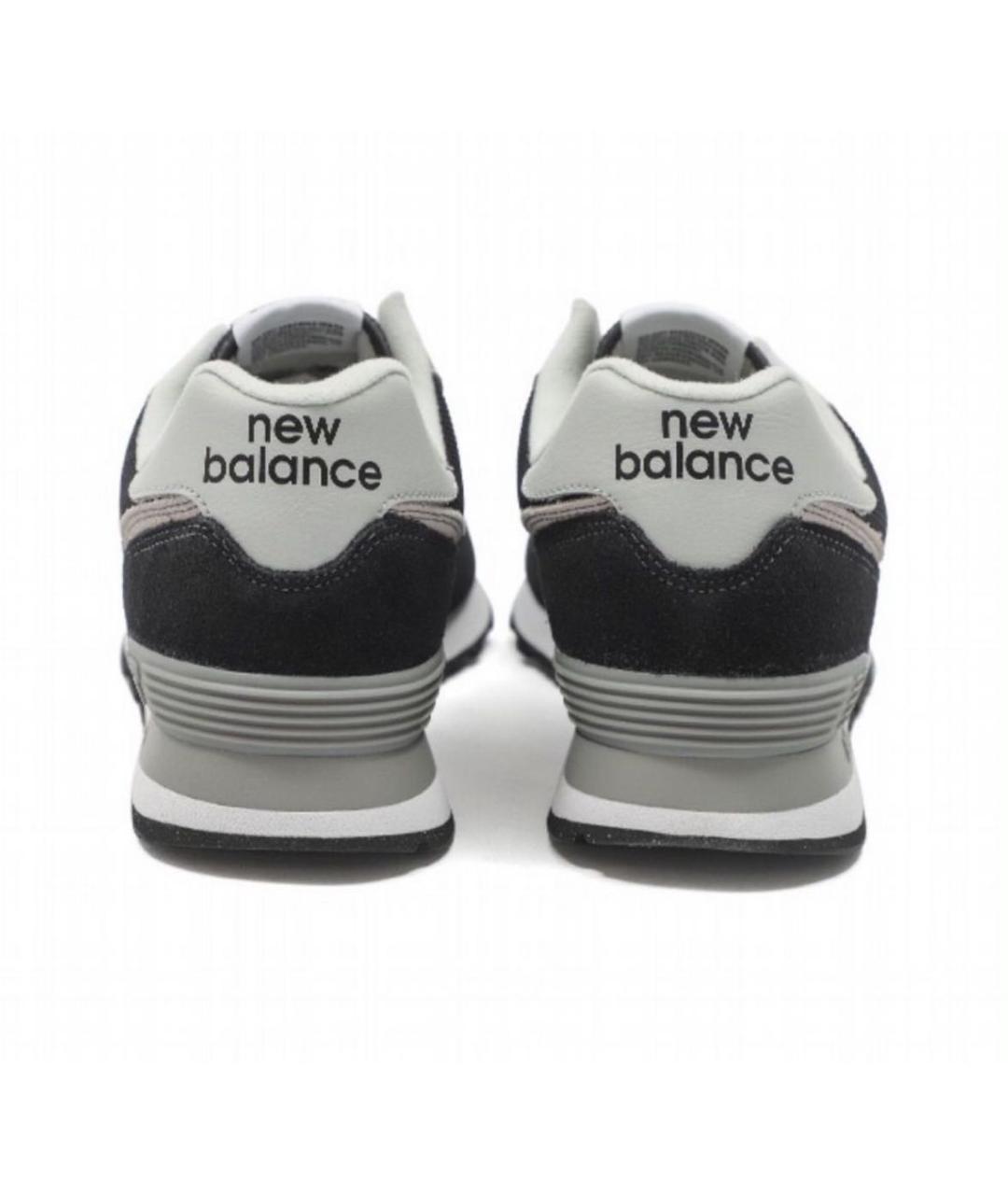 NEW BALANCE Черные замшевые низкие кроссовки / кеды, фото 4