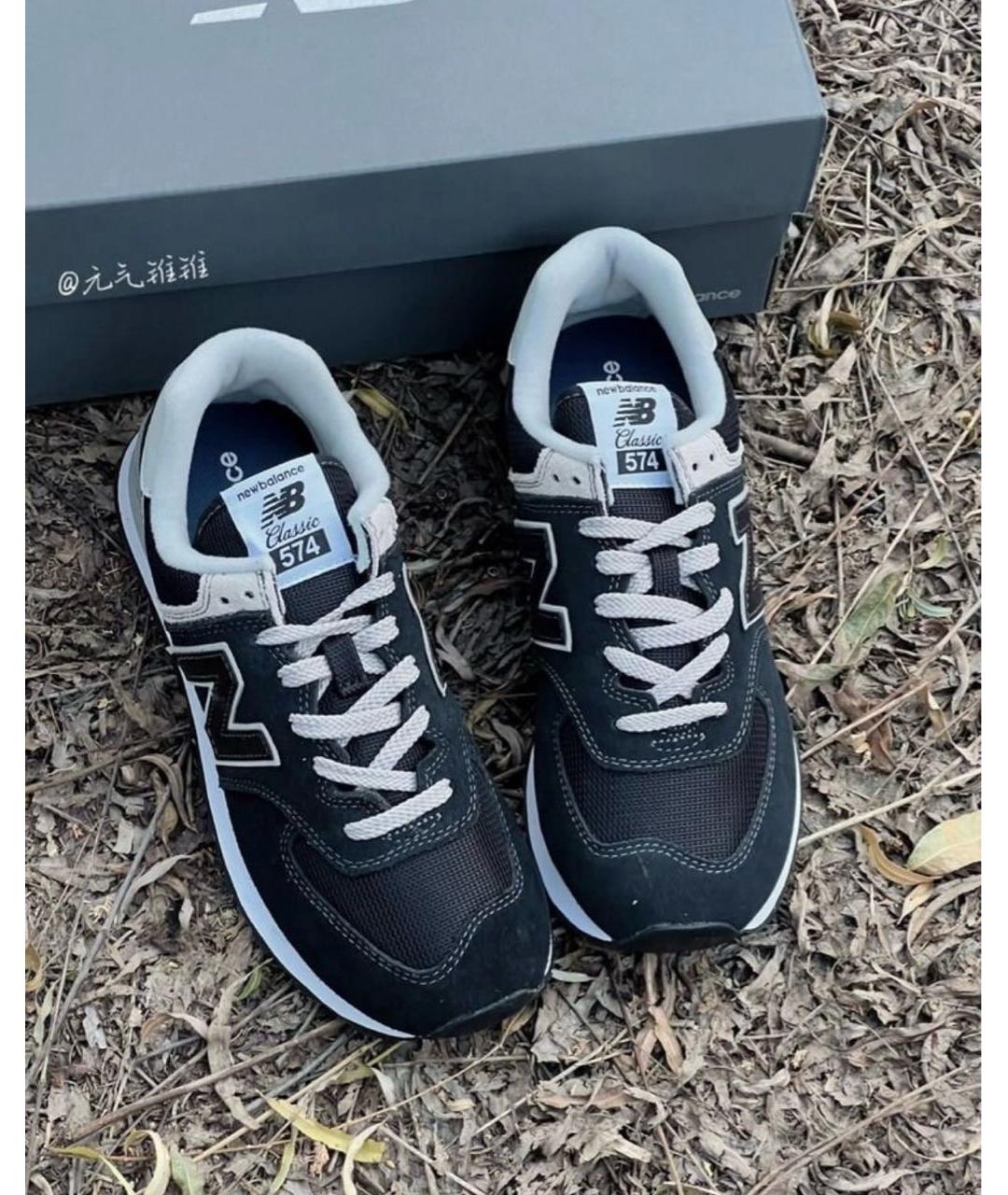 NEW BALANCE Черные замшевые низкие кроссовки / кеды, фото 5