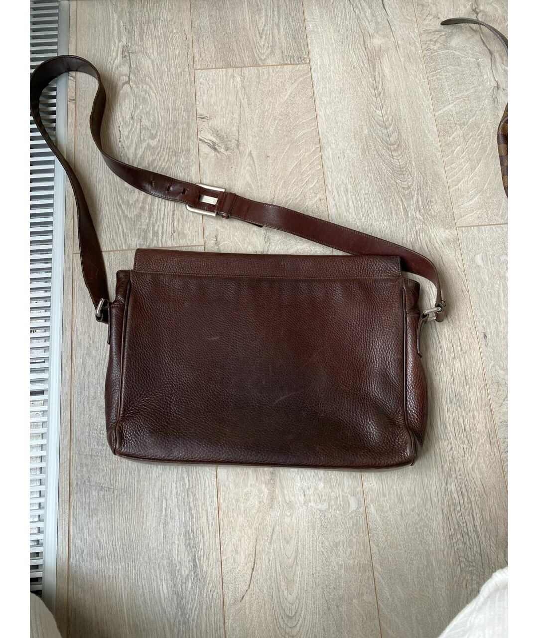 SALVATORE FERRAGAMO Коричневый кожаный портфель, фото 3
