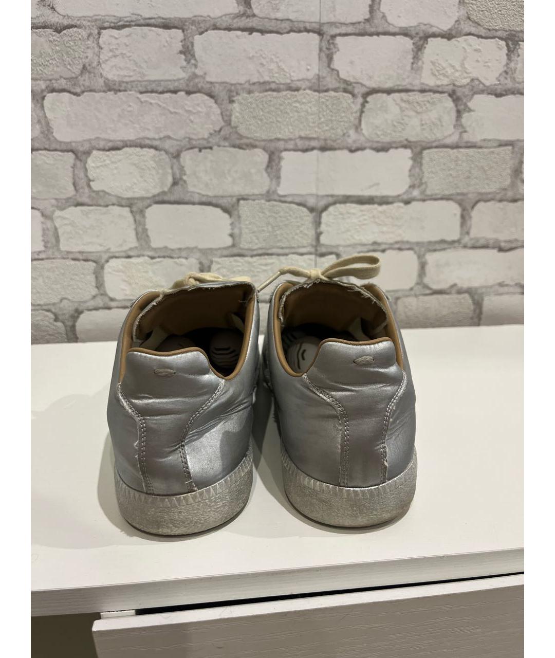 MAISON MARGIELA Серебряные низкие кроссовки / кеды, фото 4